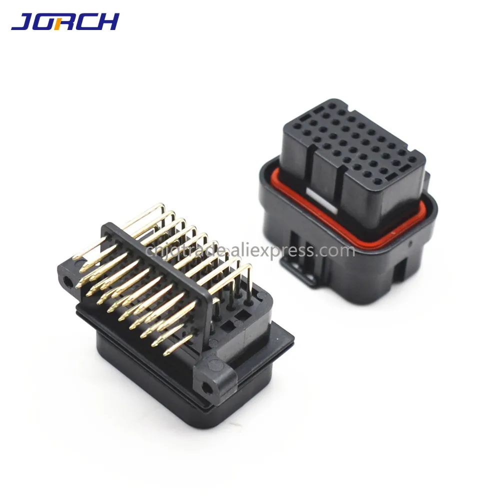 1 zestaw 34-pinowe 4 otwory AMP Super Seal Wtyczki obudowy automatyczne złącze męskie i żeńskie zawiera zaciski 3- 1437290 -9 6437288 -2 — zdjęcie 6