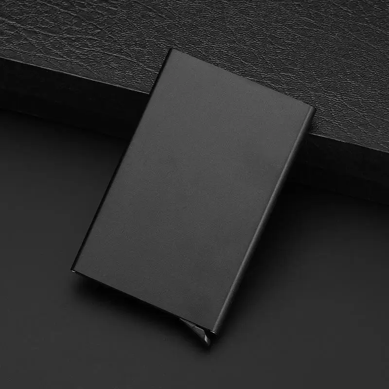 Anti-theft Credit Card Holder Unisex Automatically RFID Blocking Bank Card  Sleeve Metal Wallet Case Porte Carte Protector