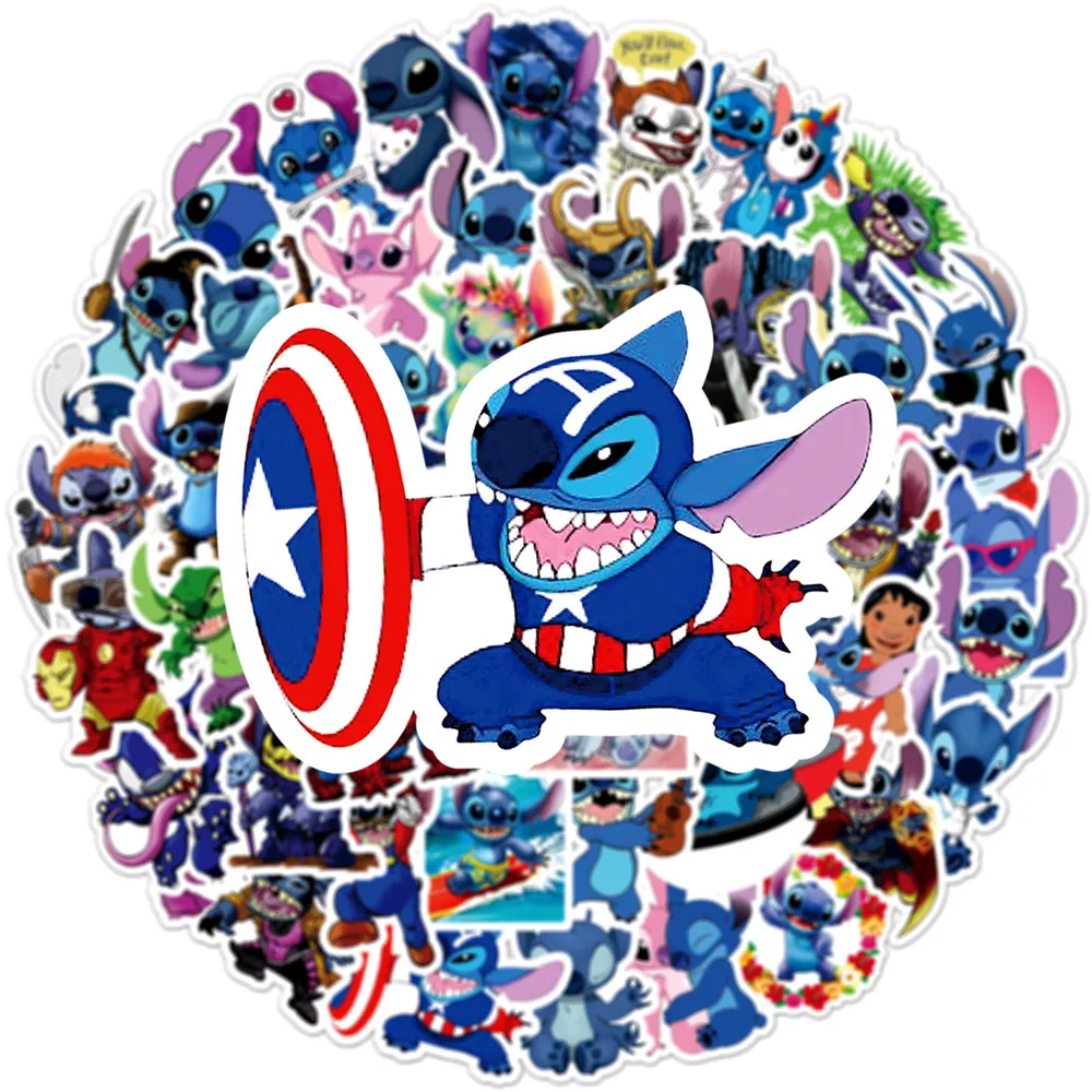 10/30/50PCS Lilo & Stitch Stitch Stickers estetico per frigo bagagli Laptop fai da te impermeabile simpatico cartone animato Graffiti Decal Sticker