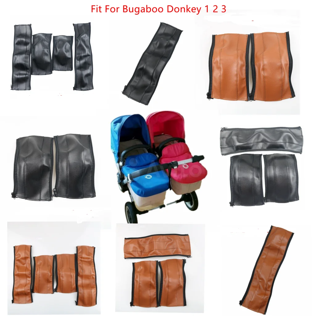 Pu Leather Covers For Bugaboo Donkey 1 2 3 5 Stroller Pram Armrests Protective Case Handles Bumber Covers Strollers Accessories