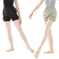 Teen Girls Petite Women Ripstop Dance Pants Shorts for Ballet Work Out Basic Wear With Elastic Waist Black Plus Size