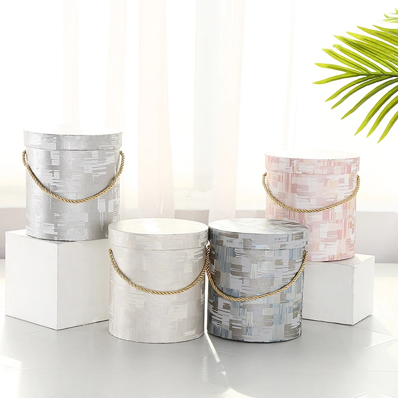 Mini Gift Box Lid Hug Bucket Vase Replacement Packaging Boxes For Gifts Flowers