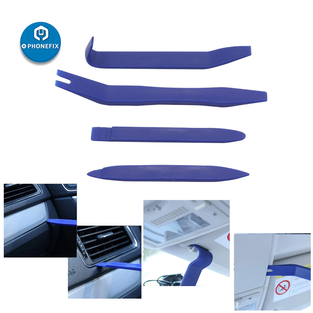 4Pcs / 7Pcs Plastic Prying Tool Interior Door Clip Trim Panel Dashboard Removal Tool Car Disassembly Tools Car Radio Installer