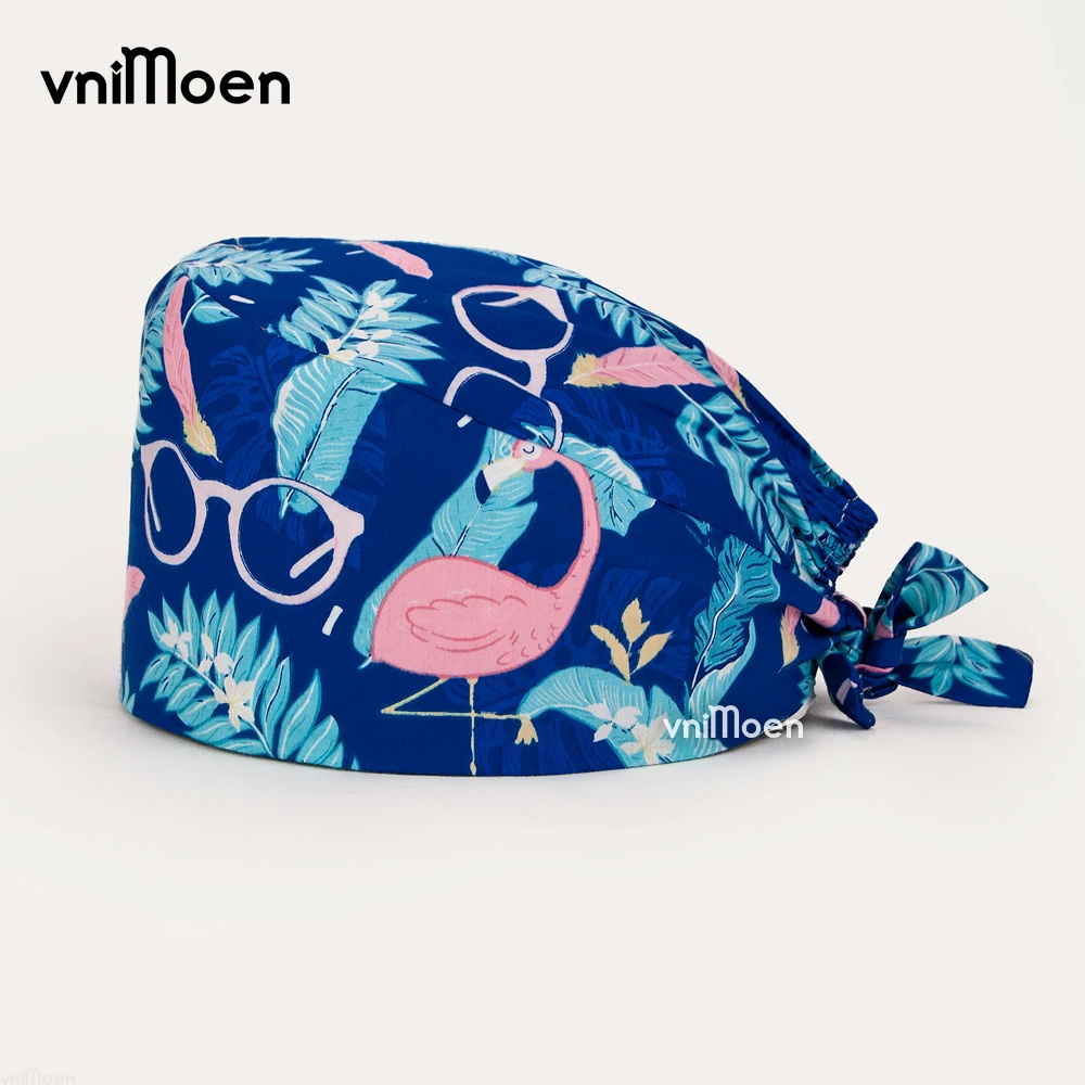 Vnimoen-gorros de trabajo de belleza para mascotas, gorro de limpieza, de algodón, de alta calidad