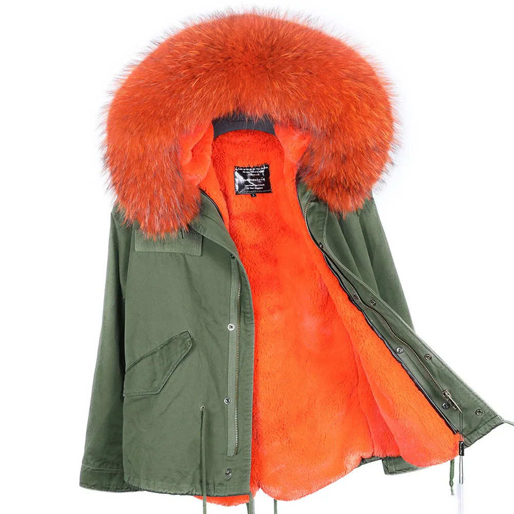 MAOMAOKONG 2020 new Women's coat winter natural real fur collar female jacket female jacket natural fox fur jack