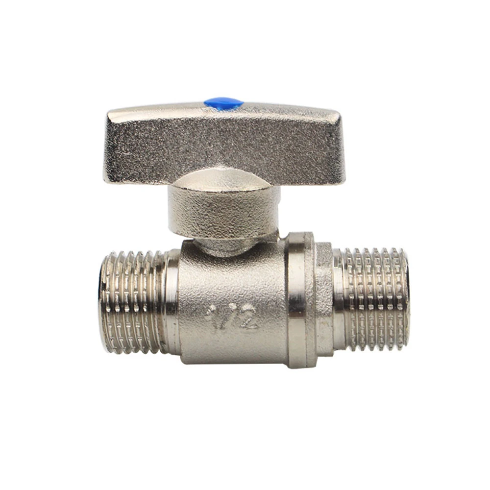 Cobre completo engrossado fio interno e externo conexão ao vivo duplo fio exterior curto lidar com válvula de esfera grande fluxo válvula de água