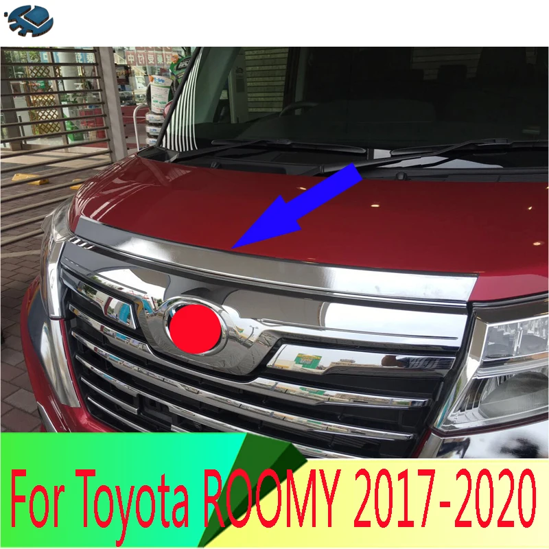 For Toyota ROOMY 2016-2020 Front Hood Bonnet Grill Grille Bumper Lip Mesh Trim Cover Molding Car Styling Kit Sticker