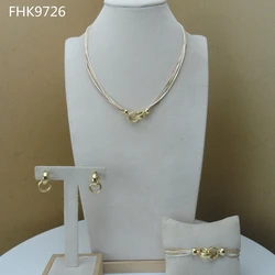 Yuminglai  Dubai Fine Jewelry Simple Design Ladies Jewellery Sets FHK9726