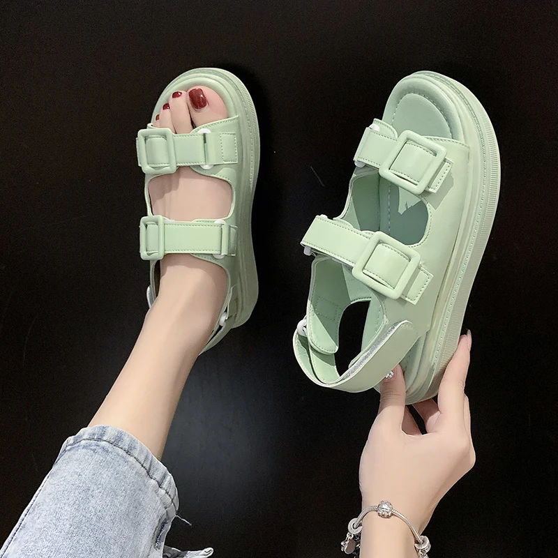 Clogs With Heel Flat Sandal Shoe Female Sandals Comfort Shoes For Women 2023 Women\'s Med Clear Heels Thick Flower Ladies