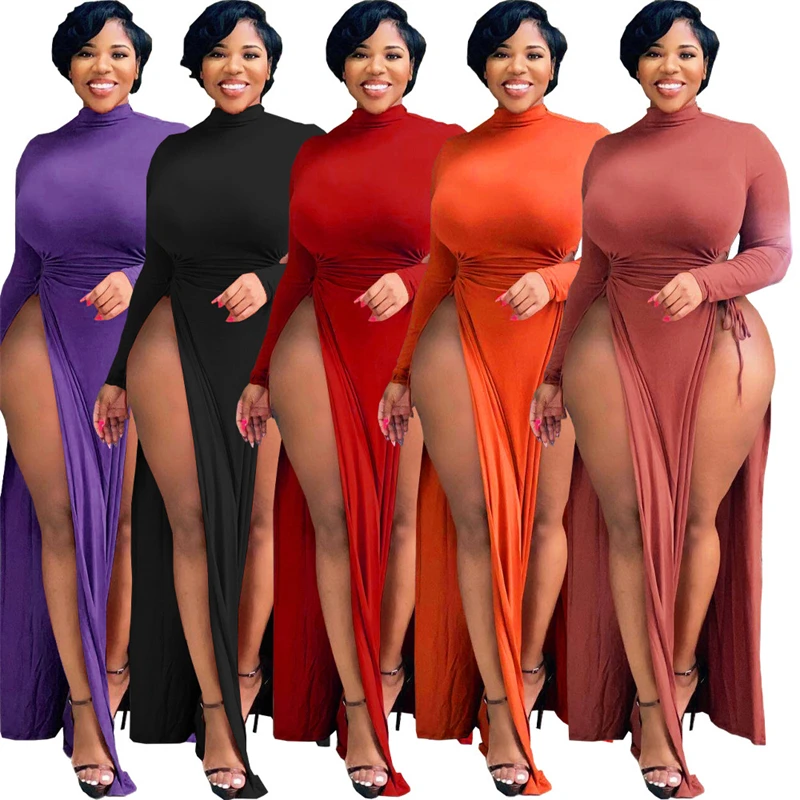 Dresses for Women Fall Clothes 5xl Bodycon Plus Size Sexy Dress Long Sleeve Elegant Party Birthday Dress Wholesale Dropshipping