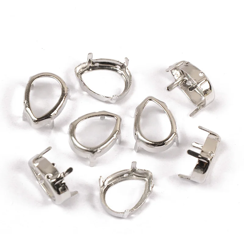 YANRUO 4320 Drop AAAAA Glas-Strasssteine mit Metallfassung, Applikationen für Kleidung zum Aufnähen, Kristall-Hochzeitskleid – Detail 29