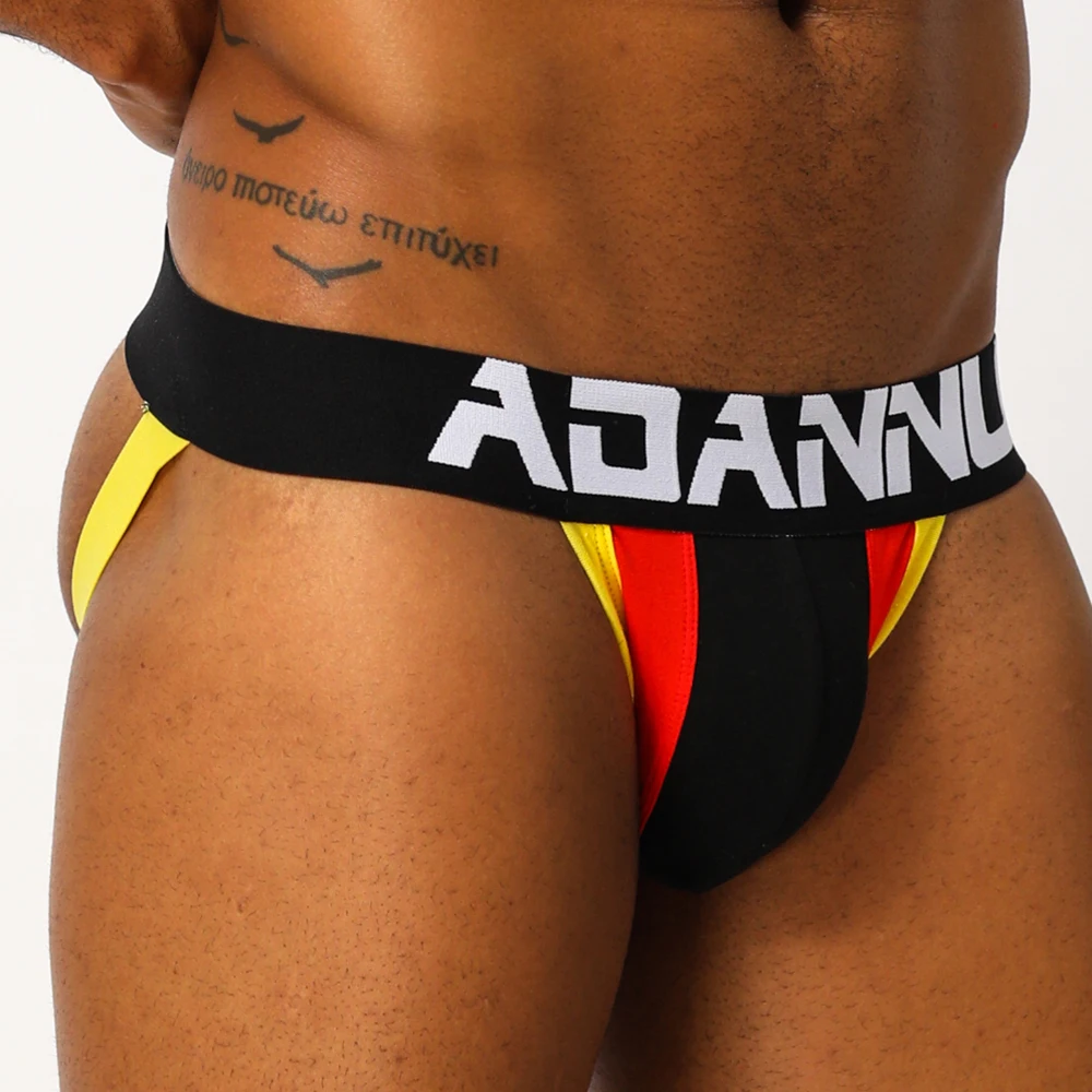 ADANNU – culotte en coton pour Homme, sous-vêtements Sexy, Slip Jockstrap, pochette, culotte en maille, Slip Gay