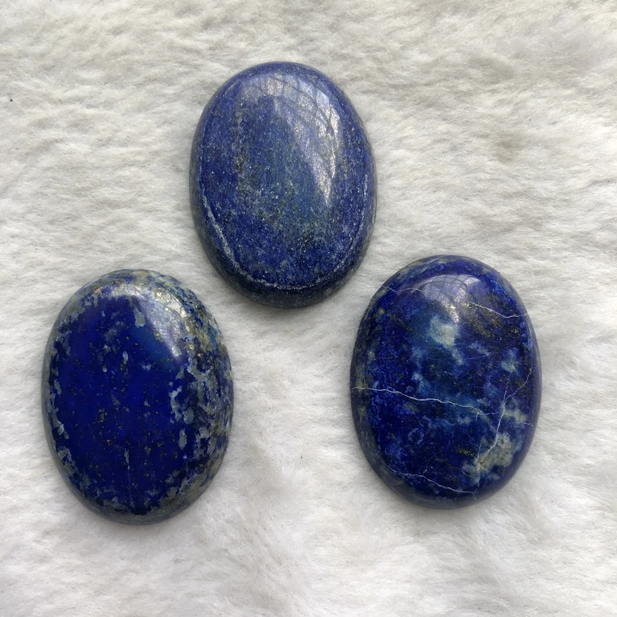 Wholesale 1pcs 100% Natural Lapis Lazuli Bead Cabochon 30x40mm Oval Gem Stone Cabochon Ring Face Pendant