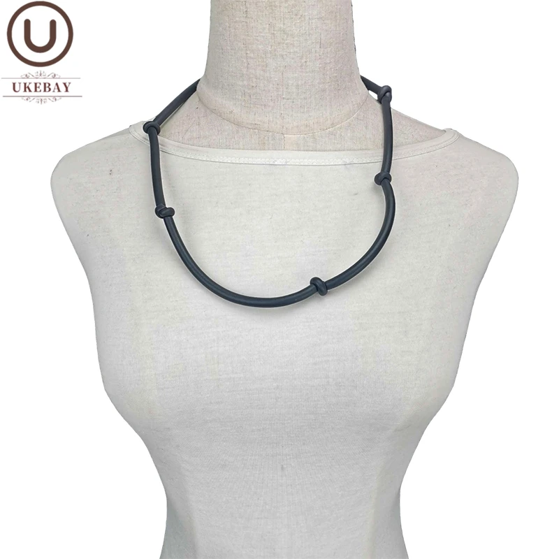 UKEBAY New Rubber Choker Necklaces Women Simple Necklace Festival Gift Ethnic Style Jewelry Neck Accessories Goth Clothes Chain