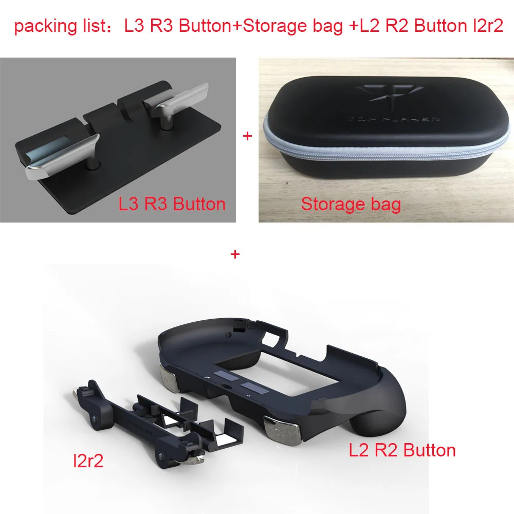 for PSV2000 PSV 2000 L3 R3 Hand Grip Game Console Stand Case with L2 R2 Trigger Button for PS VITA 2000 Storage bag streaming