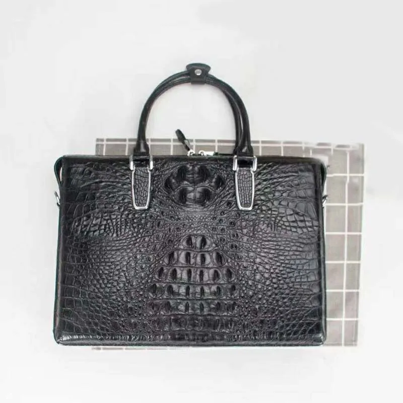 xinepiju new arrival men handbag men bag men crocodile bag crocodile leather bag business  leisure