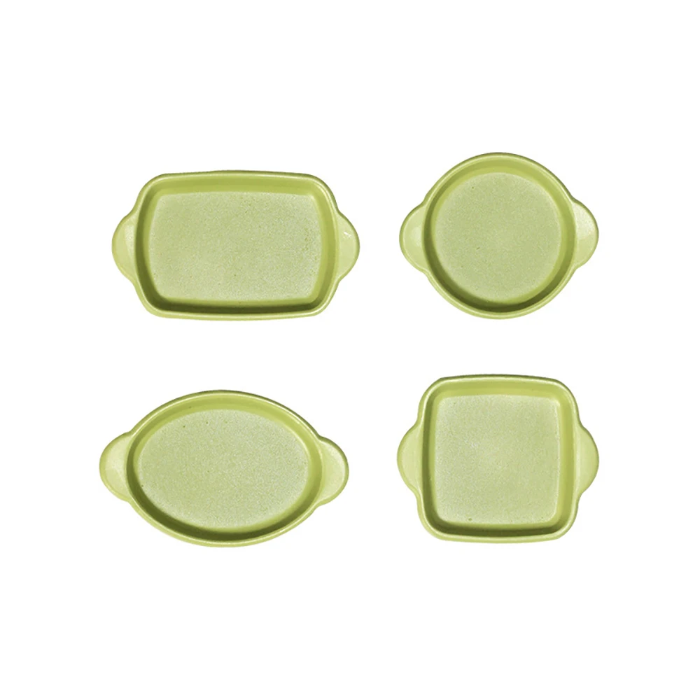 

4Pcs 1/12 Dollhouse Miniature Accessories Mini Alloy Dish Model Simulation Plate Toys for Doll House Decoration