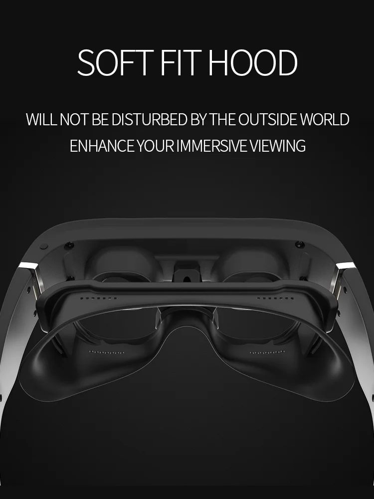 2022 New 3D Lens Smart Video Glasses Direct USB Cable Connection HD Screen Camera Wear VR Bluetooth WIFI Dual Stereo Speakers