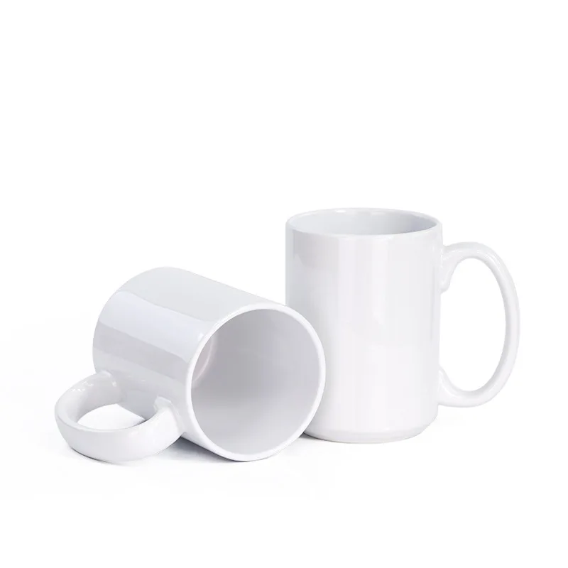 Sublimation Blank 15oz Coffee Big Mugs Ceramic Tea Cup Customize Logo Coffee Mug For Mother Days Gift