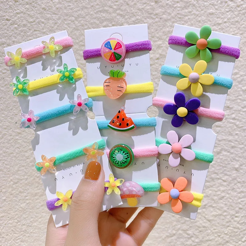 New baby hair tie cartoon terry girl tie hair rubber band does not hurt hair accessories children\'s head rope headdress