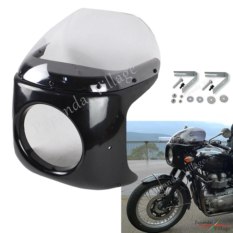 

Cafe Racer 7" Motorcycle Headlight Fairing Windshield For Honda CB CM CL GL CX SL Kawsaki EN VN KZ 350 450 500 700 750 Vulcan