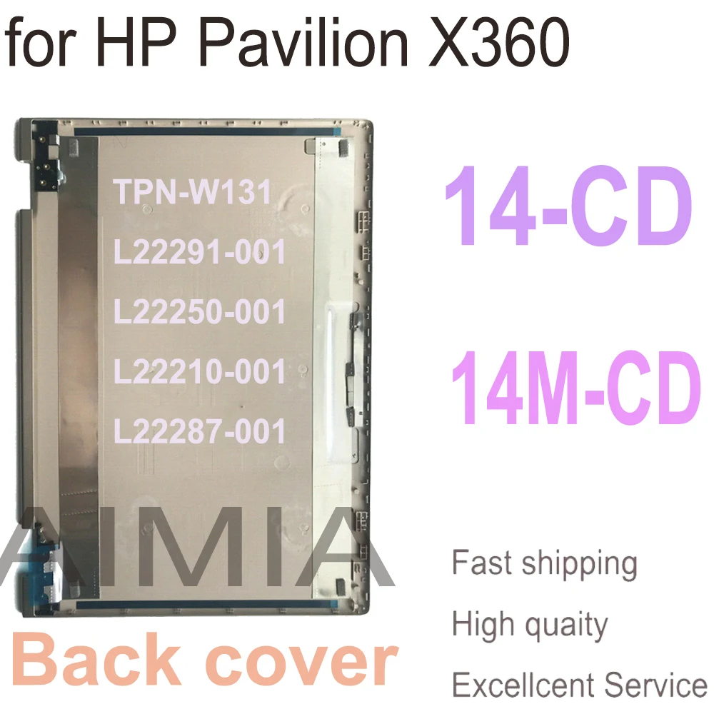 14Inch New Rear LCD Back Cover for HP Pavilion X360 14-CD Back Cover 14M-CD TPN-W131 L22291-001 L22250-001 L22210-001 L22287-001