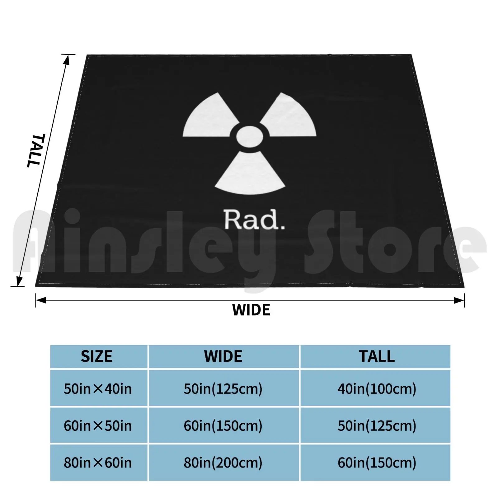 Putting The Rad In Radioactive. Blanket Super Soft Warm Light Thin Rad Radiation Nuclear Physics Atomic Nucleus