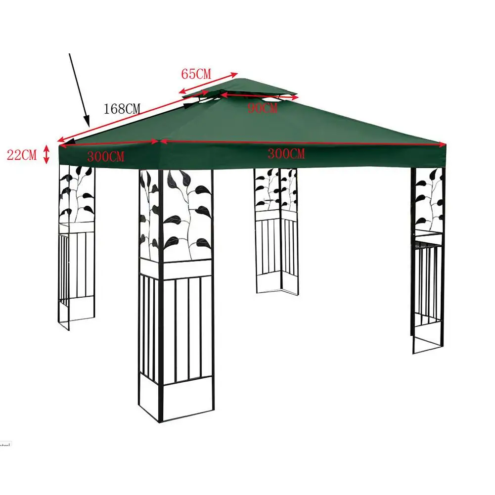 3x3M Waterproof Pop Up Garden Tent Sun Shelter Gazebo Canopy Marquee Outdoor Marquee Market Shade Anti UV Garden Tent