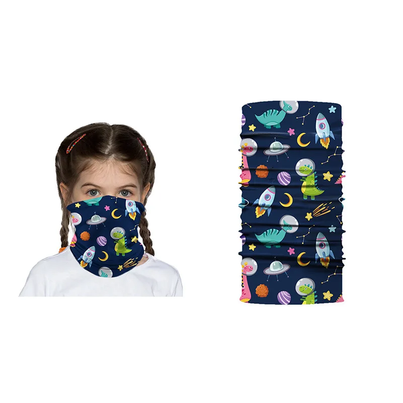 Boys and girls polyester scarf children  multi-function magic headband high shot seamless neck gaiter bib cycling balaclava