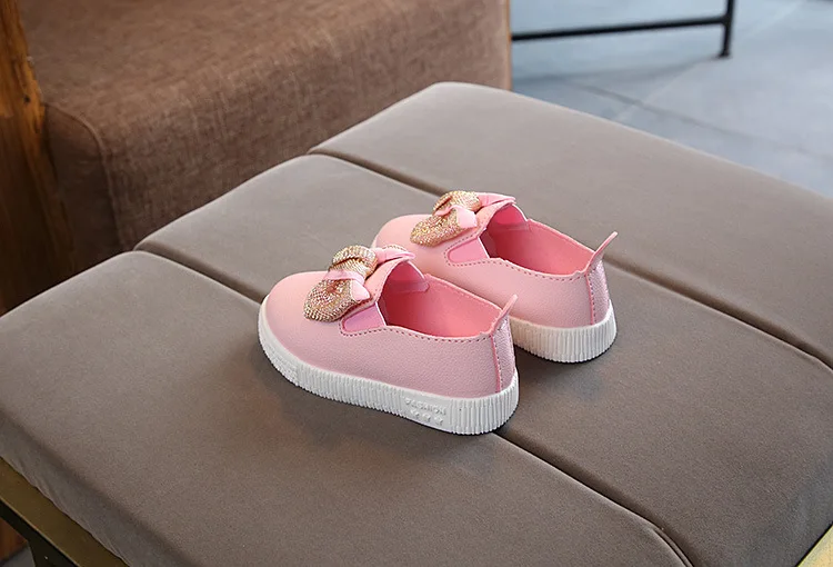 Baby Girl Fashion Bow Spring Autumn Casual Shoes Children 2020 Princess Pu Leather Sport Toddler Kids Sneakers 1 2 3 4 5 6 Year