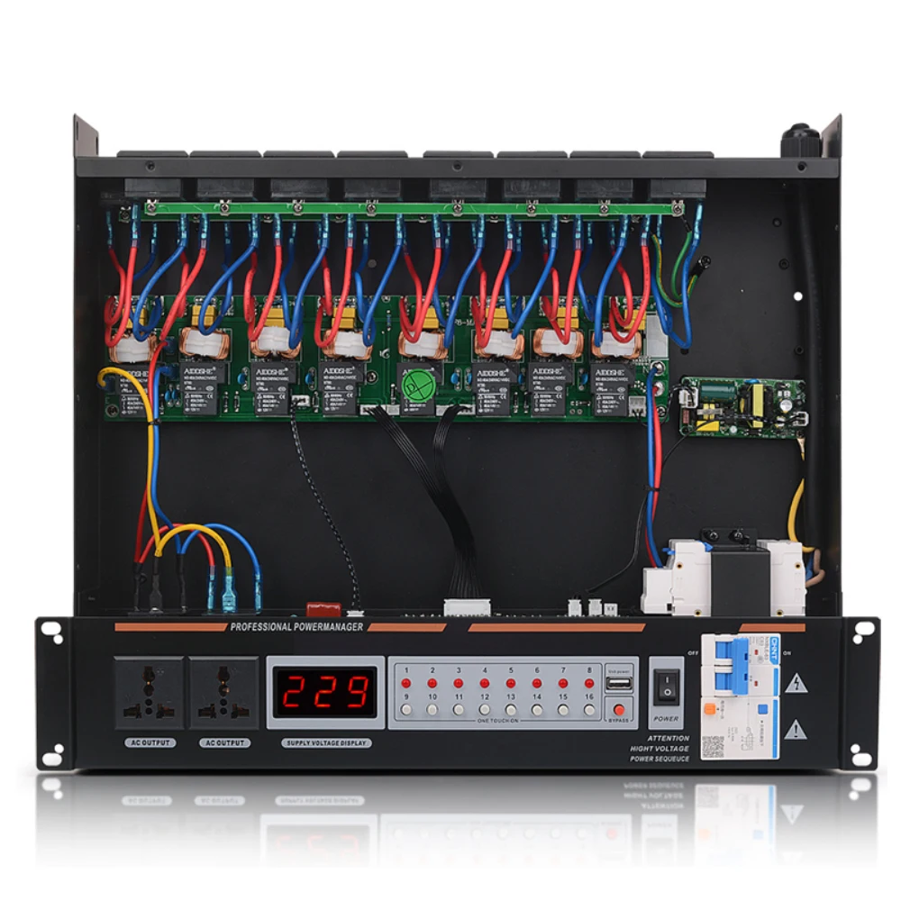 Professional 16 Channels Power Sequence For Power Supply to Audio Mixer Power Amplifier DSP Processor Line Array