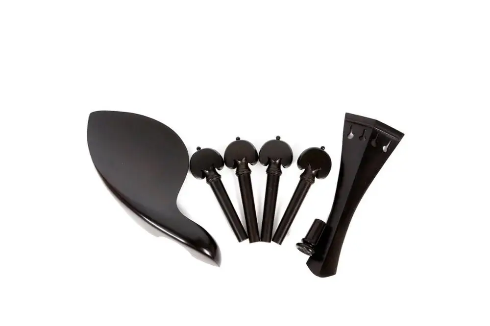 

Yinfente 4/4 violin kit Accessories Ebony Wood Hill Style Tailpiece Violin Peg Chin Rest