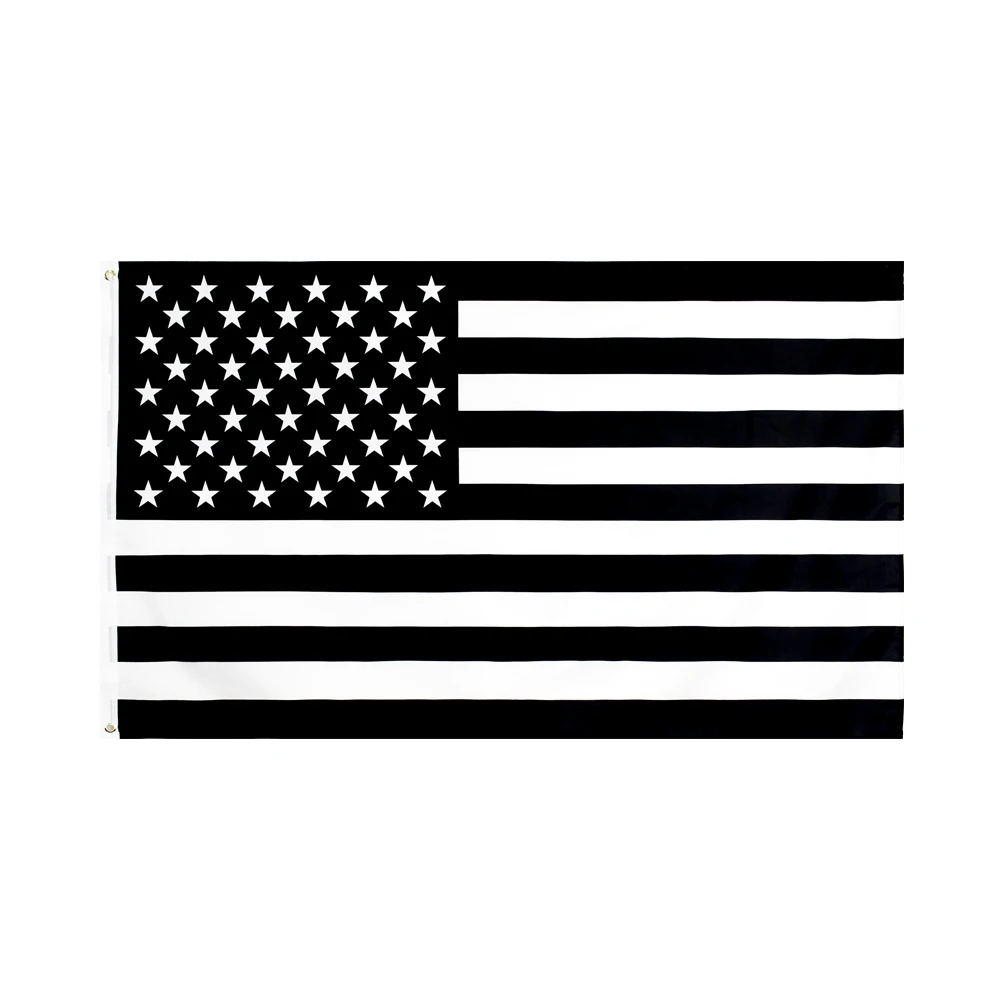 Xiangying 90x150cm Recessione USA in Bianco e Nero Bandiera Americana