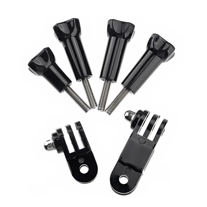 1 conjunto de 3 vias pivô ajuste braço montagem extensão polegar botão + 4 * botão de polegar móvel conector universal para gopro osmo insta360