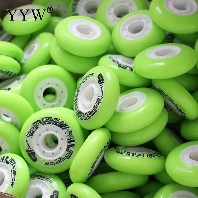 1PC White Green Inline Roller Skates Wheels 90A Freestyle Durable Tire 72mm 76mm 80mm Roller Skate Seba Replace Blading Wheel