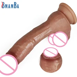 Soft Silicone Skin Feeling Anal Dildo Penis Phallus Realistic Big Female Masturbator Suction Cup Dick Adult Sex Toys for Woman