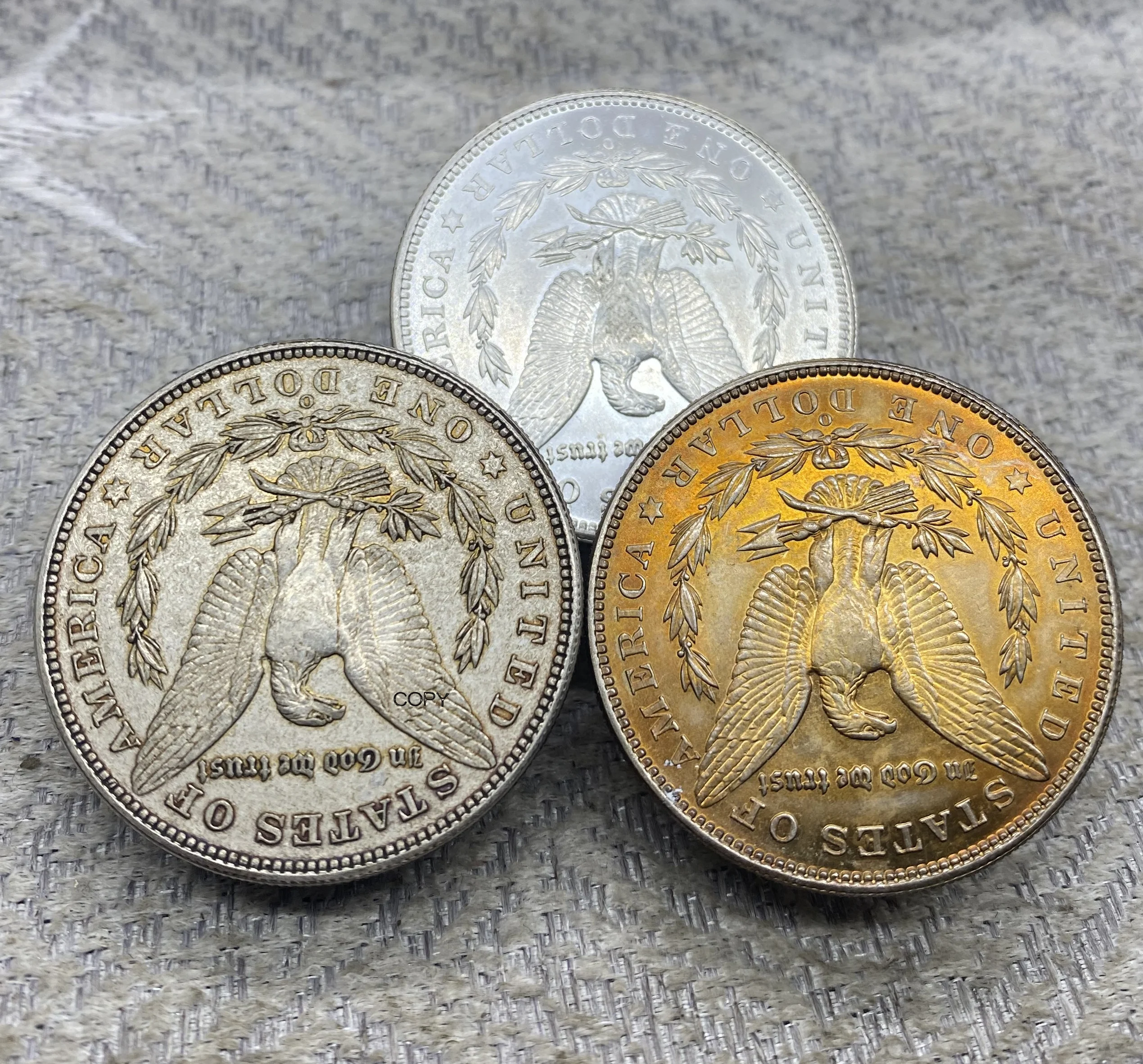 دولار أمريكي واحد عملات معدنية من الفضة ، الولايات المتحدة ، من الفضة المطلية بالكوبون والنيكل