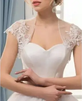 Kapmouwtjes Bruiloft Jas Wrap Bruids Bolero Tule Kant Bruiloft Sjaal Bruid Jas Bruiloft Accessoires Aangepast