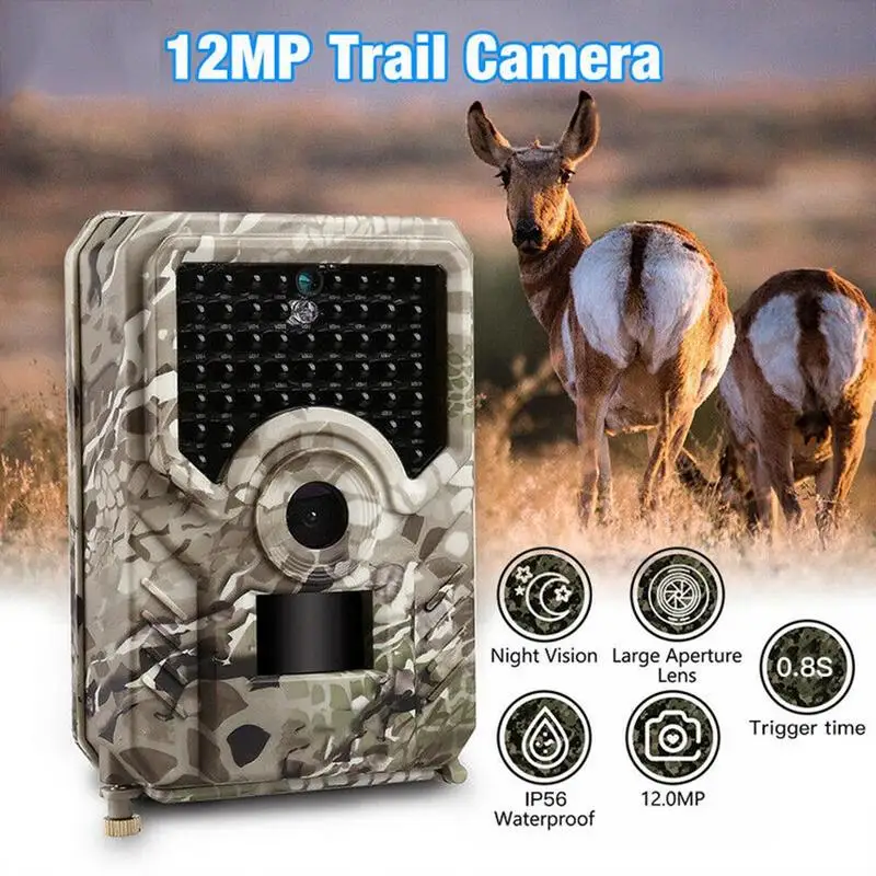 

Waterproof Trail Camera 12MP 49 Pieces Led Hunting Camera Ip56 Wildlife Camera Night Vision Photo Trap Scouts