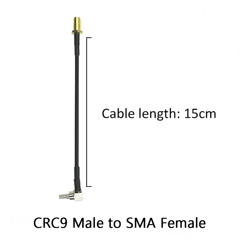 2pcs 15cm CRC9 right angle to SMA female Pigtail cable for HUAWEI-modem adapter Sma jack nut switch IOT RG174 antenna