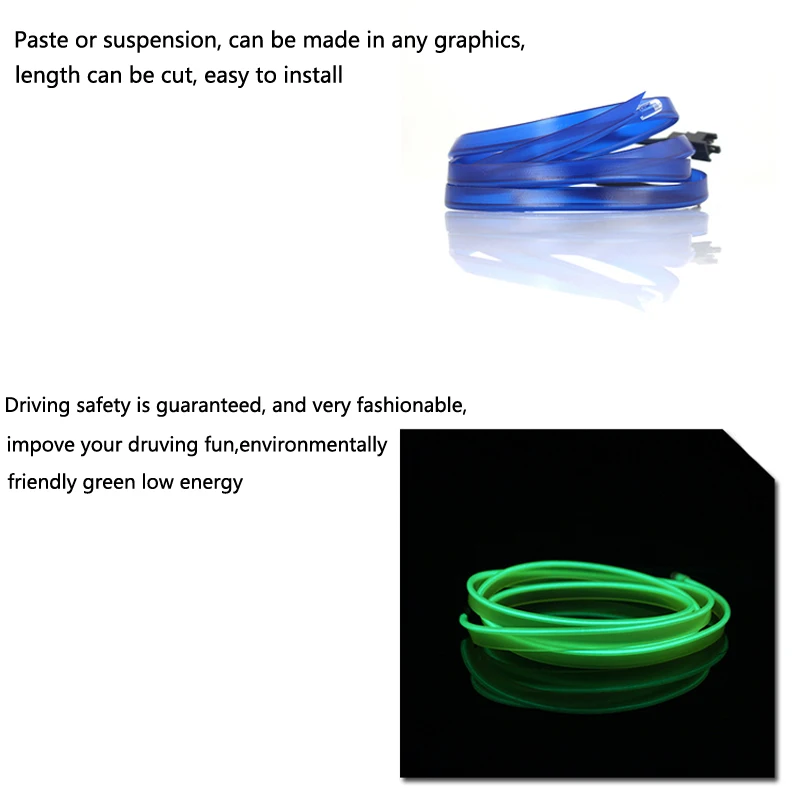 Car LED Strip Decoration Garland Wire Rope Tube Line Neon Light For Peugeot 307 206 308 407 3008 406 208 508 301 2008 408 5008