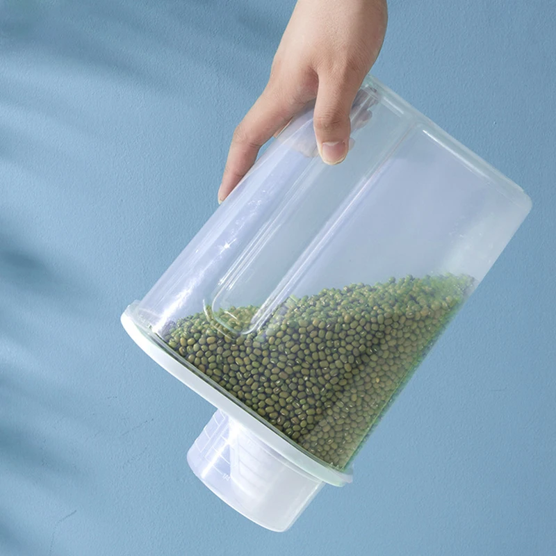 Large Kitchen Grain Storage Tank Food Dry Goods Storage Box Plastic Sealed Waterproof Grain Clear Coarse Cereal Container