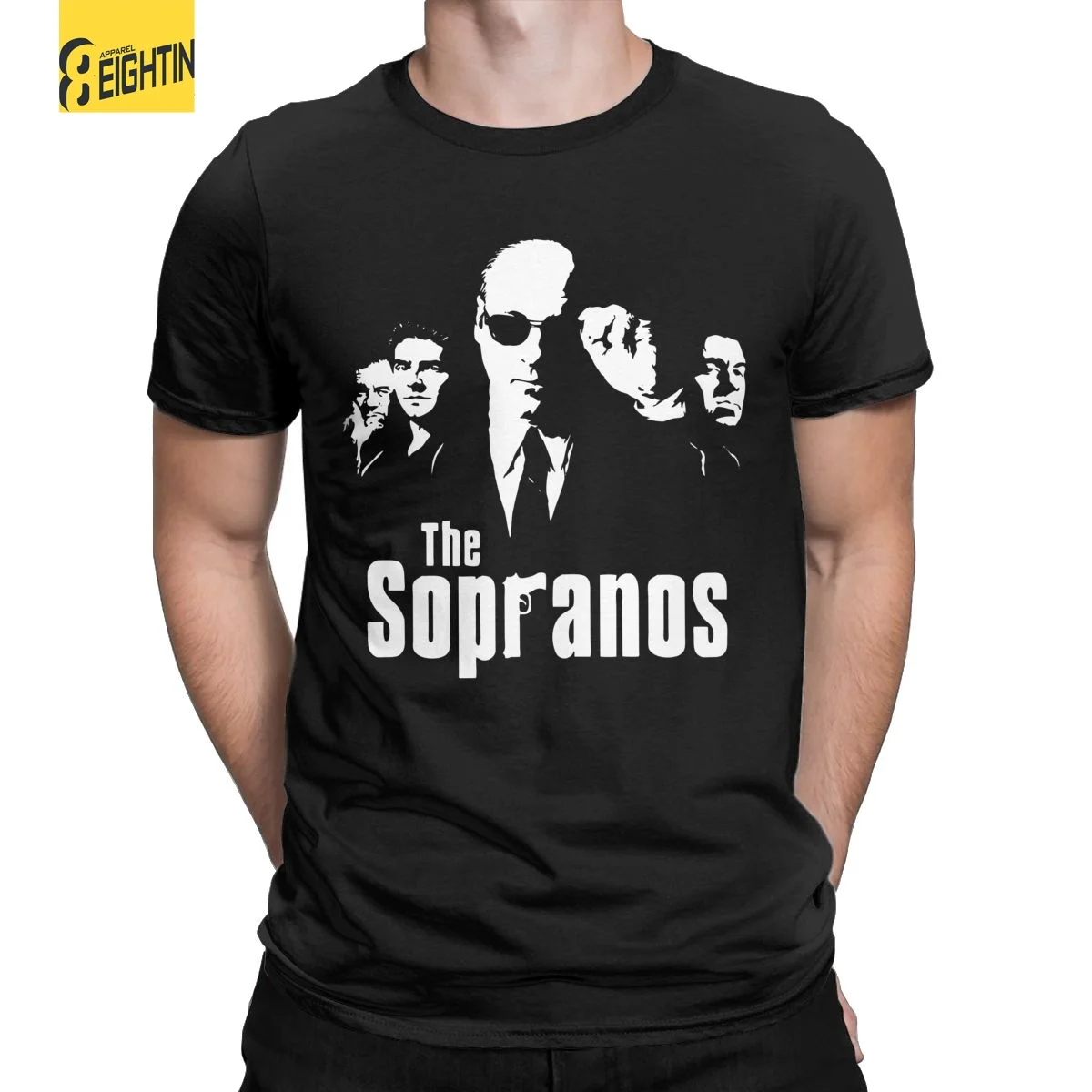 Men The Sopranos Tony Soprano T Shirts Pure Cotton Clothes Vintage Short Sleeve Round Neck Tees Summer T-Shirts