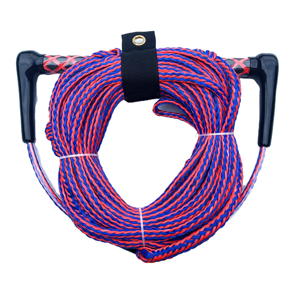 Water Ski Wakeboard Kneeboard Rope for Boating 3-Section Waterski Watersports Rope - 15 Inch Floating Handle