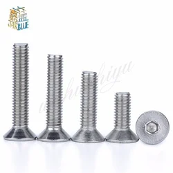 50 pz 20 pz 10 pz 5 pz Din7991 M2 M2.5 M3 M4 M5 M6 M8 Sus304 acciaio esagono incassato piatto testa svasata tappo giocattolo vite
