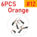 6 piezas talla 12 naranja