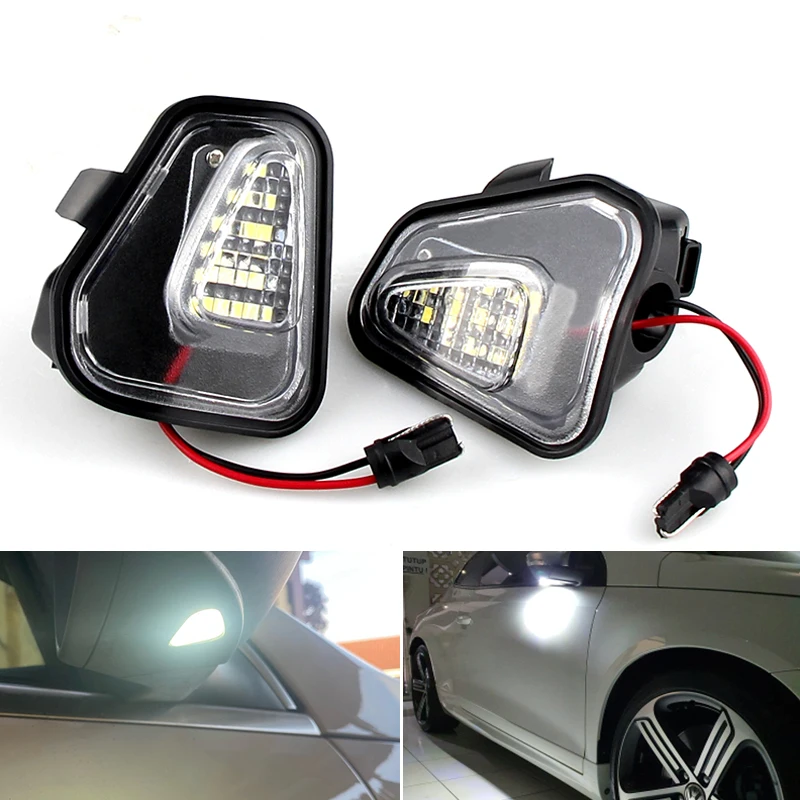 2 pezzi LED specchietto retrovisore retrovisore luce di cortesia benvenuto lampada di cortesia per Volkswagen VW Passat B7 per CC Scirocco MK6 EOS