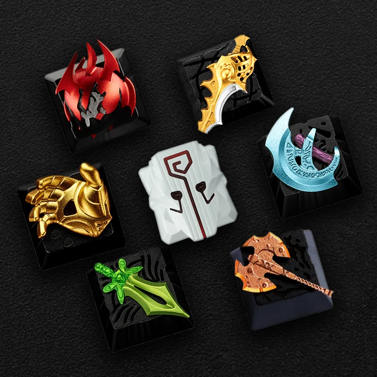 1pc Alloy 3D magnetic attraction height of Dota2 phantom axe touch hand Saint sword crazy battle axe key hat