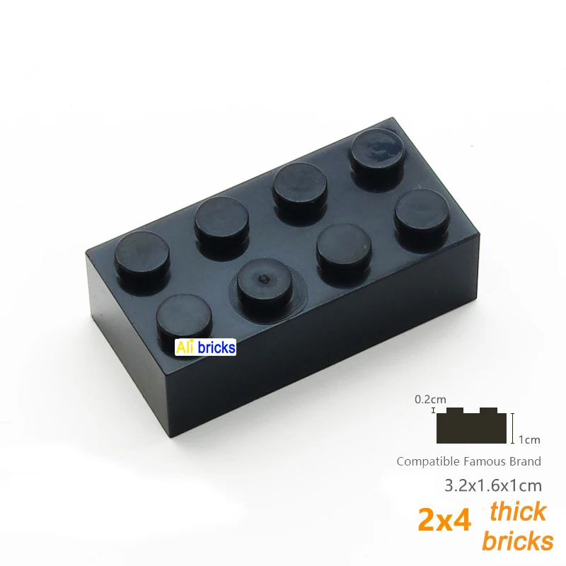 300pcs 2x4 Dot DIY Building Blocks Thick Figures Bricks Educational Creative Size Compatible With Plastic Toys for Children 3001