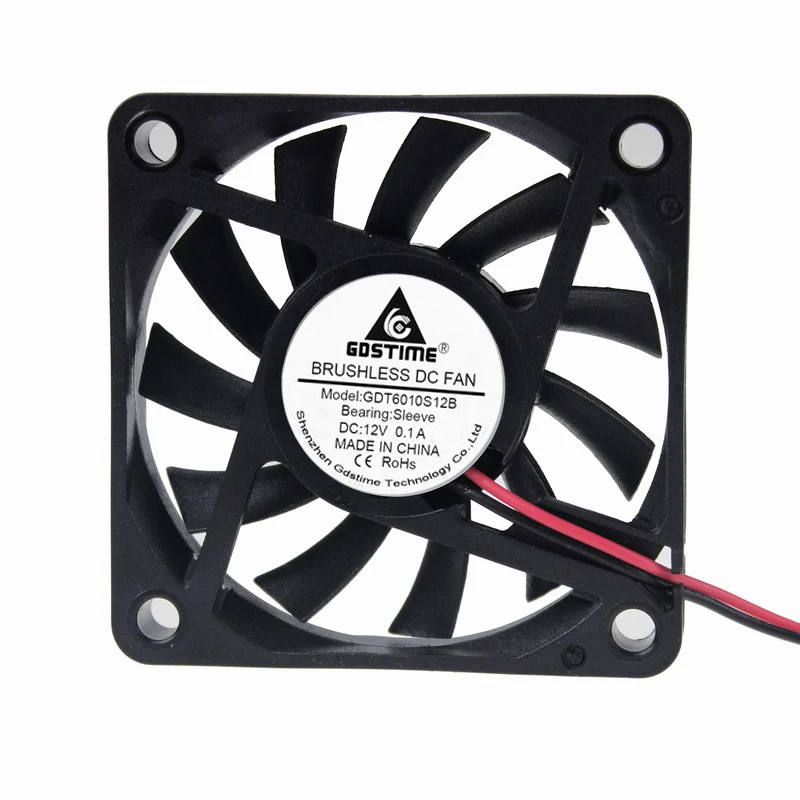 5Pcs Gdstime DC 12V 60mm 60mmx10mm Computer Case Brushless Axial Cooling Fan 6cm 60x60x10mm PC CPU Heatsink Cooler Fan